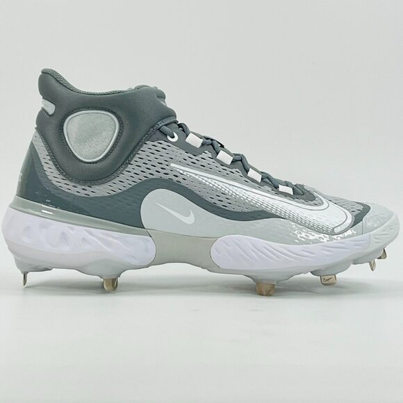 Nike Alpha Huarache Elite 4 Mid 'Wolf Grey' DJ6520-012 Baseball size 12 - Picture 1 of 8